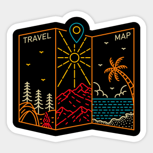 Travel Map Sticker